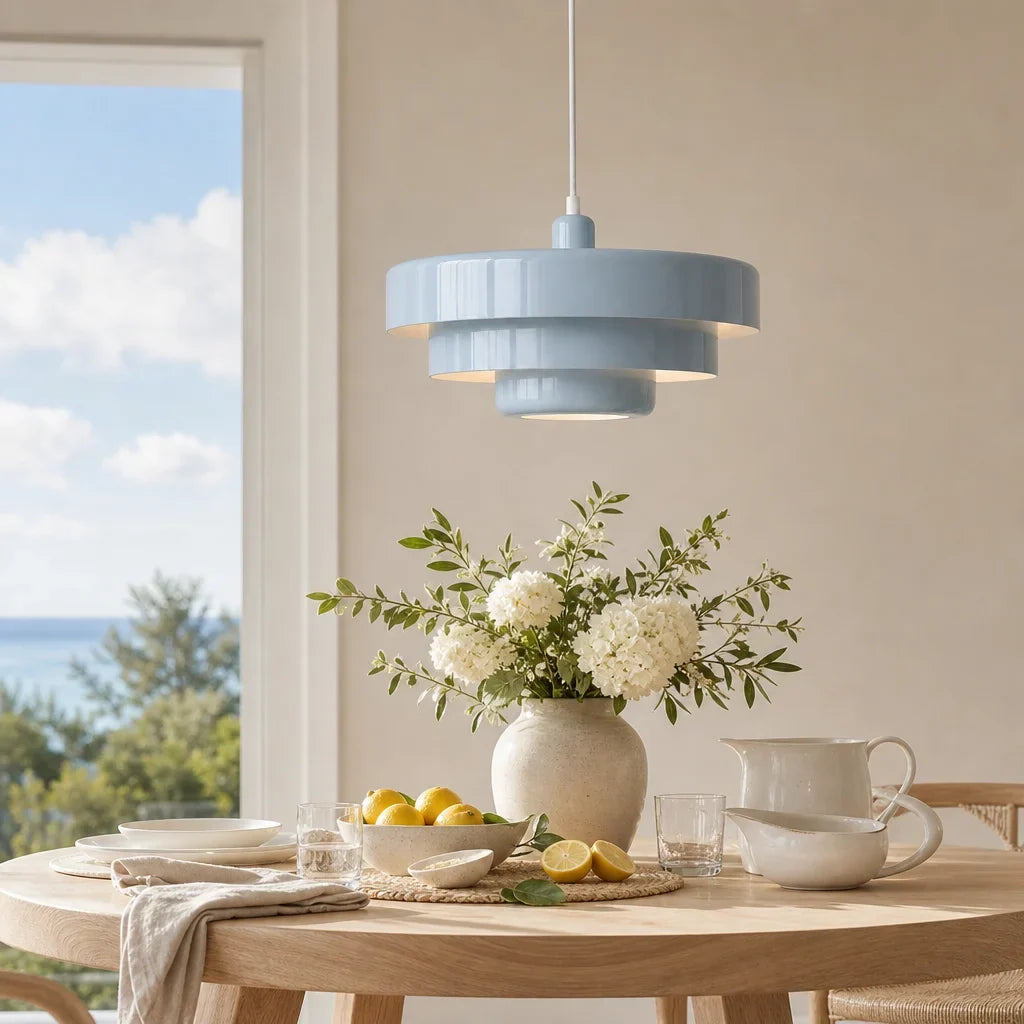 Aetna Scandinavian Triple Layer Disc Colorful Pendant Light