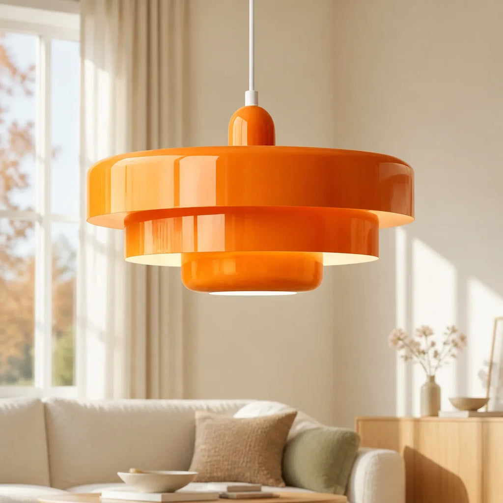 Aetna Scandinavian Triple Layer Disc Colorful Pendant Light