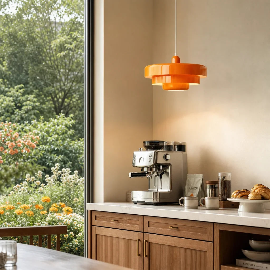 Aetna Scandinavian Triple Layer Disc Colorful Pendant Light