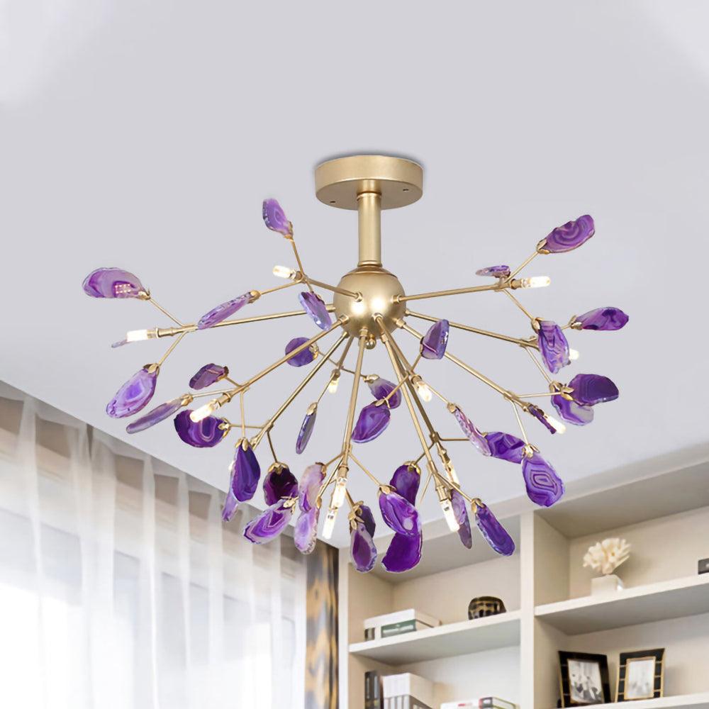Lampadario in Agata Flake