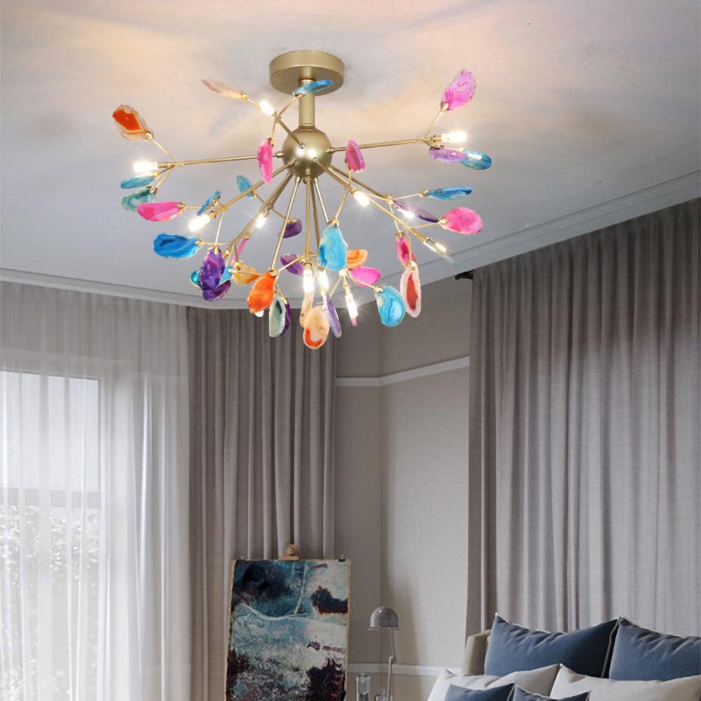 Lampadario in Agata Flake