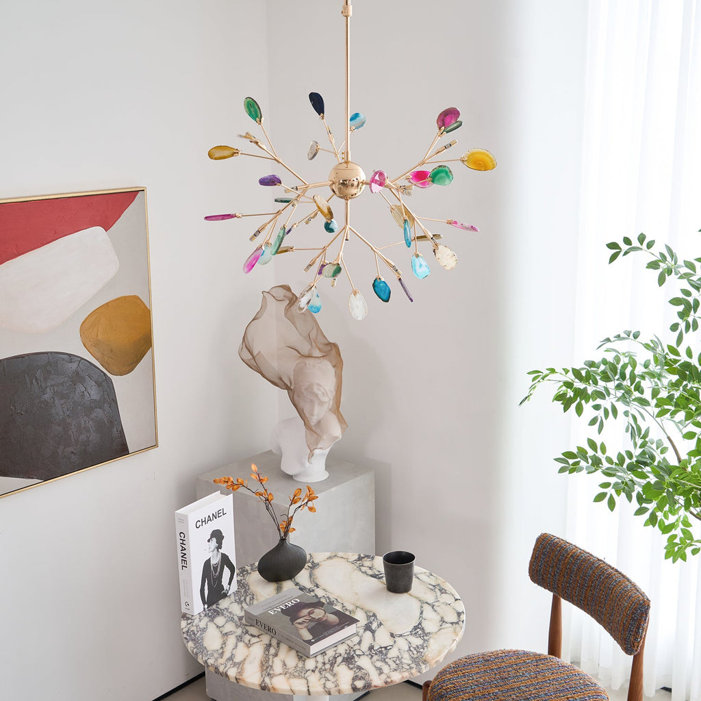 Lampadario in Agata Flake