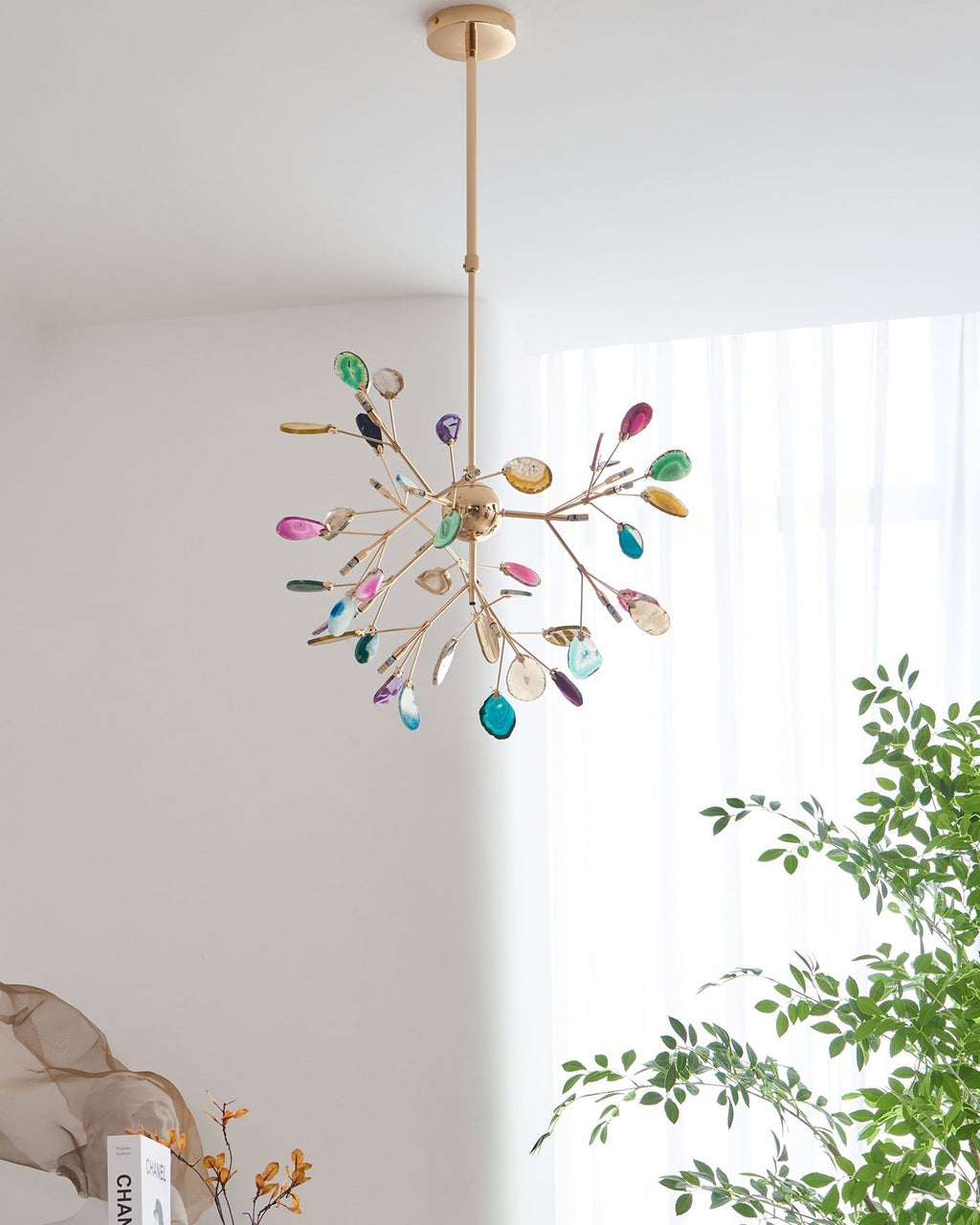 Lampadario in Agata Flake