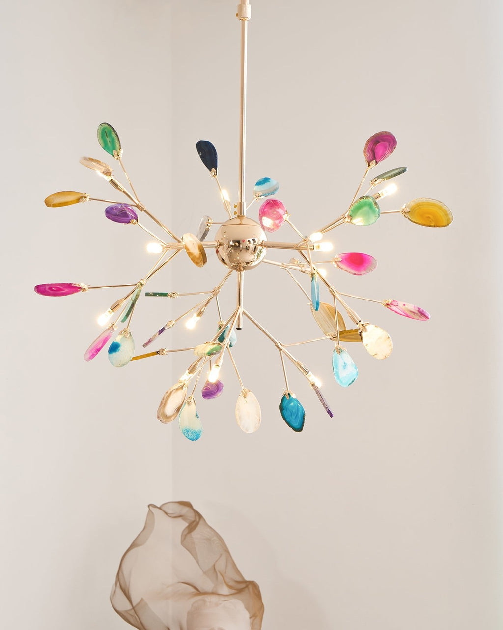 Lampadario in Agata Flake
