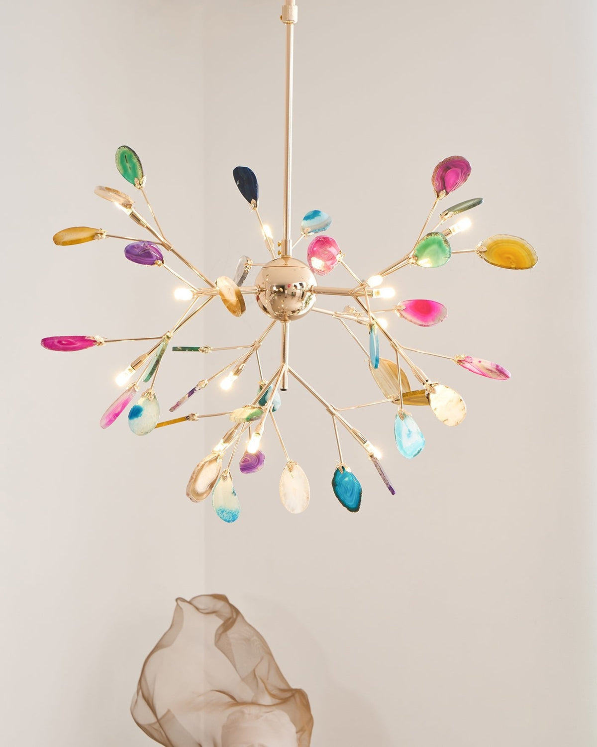 Lampadario in Agata Flake