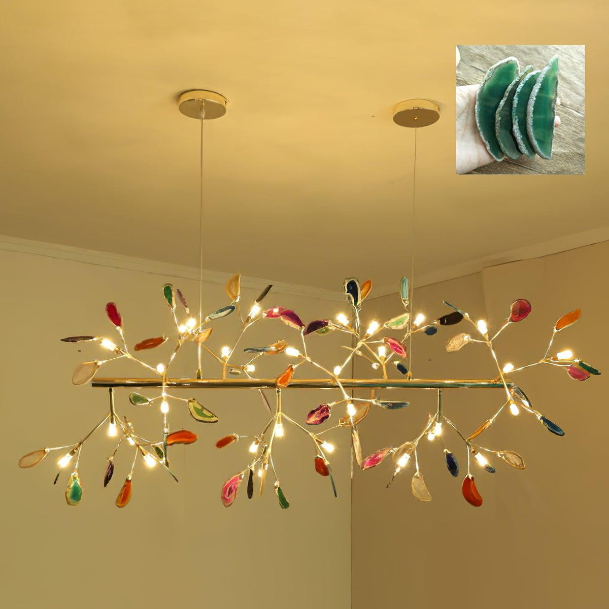 Lampadario in Agata Flake