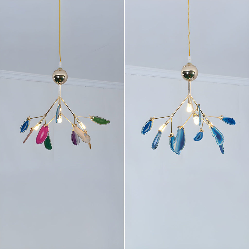 Lampadario in Agata Flake