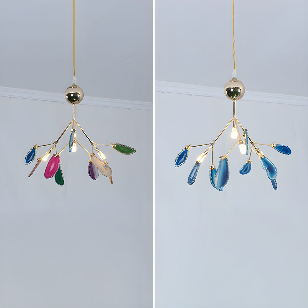 Lampadario in Agata Flake