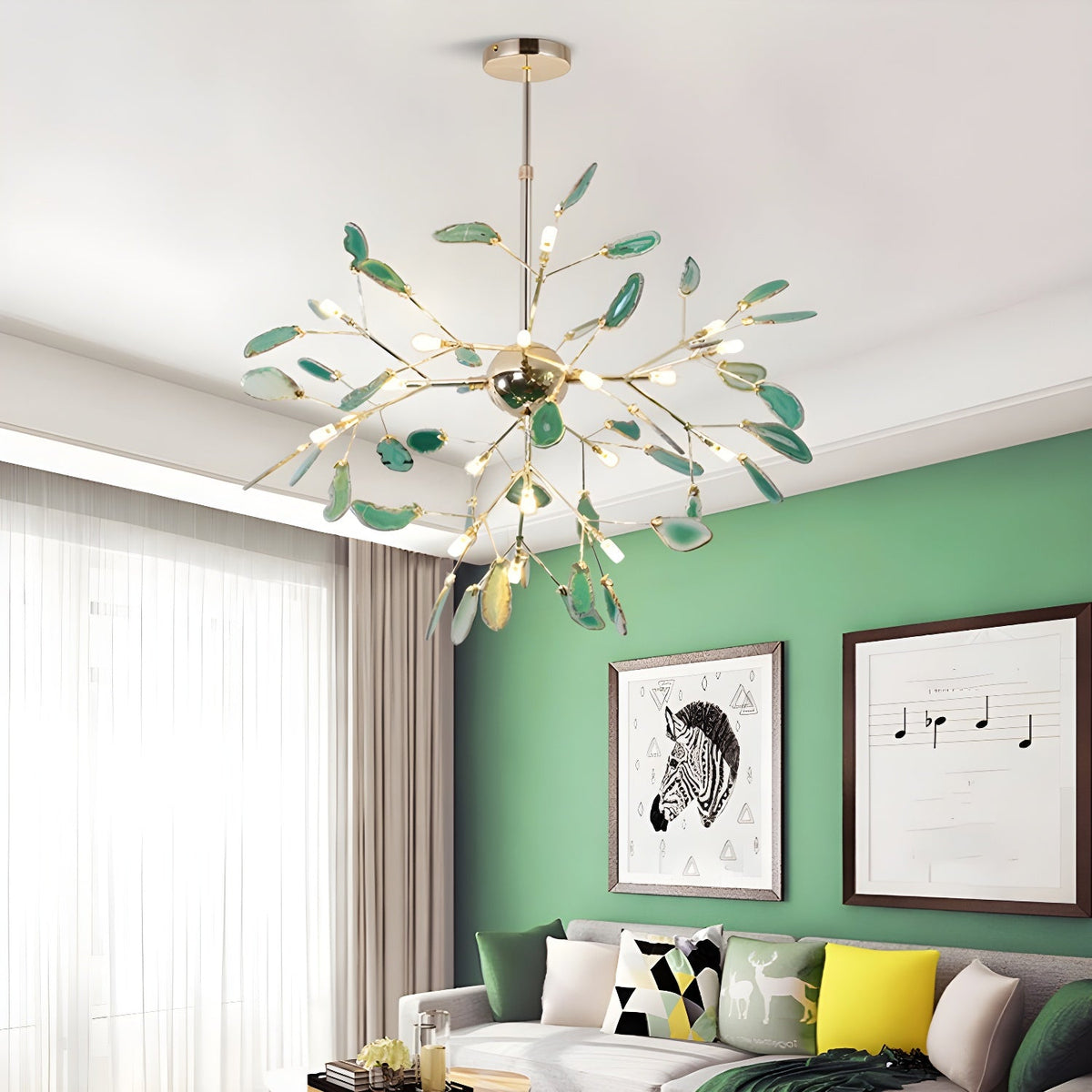 Lampadario in Agata Flake