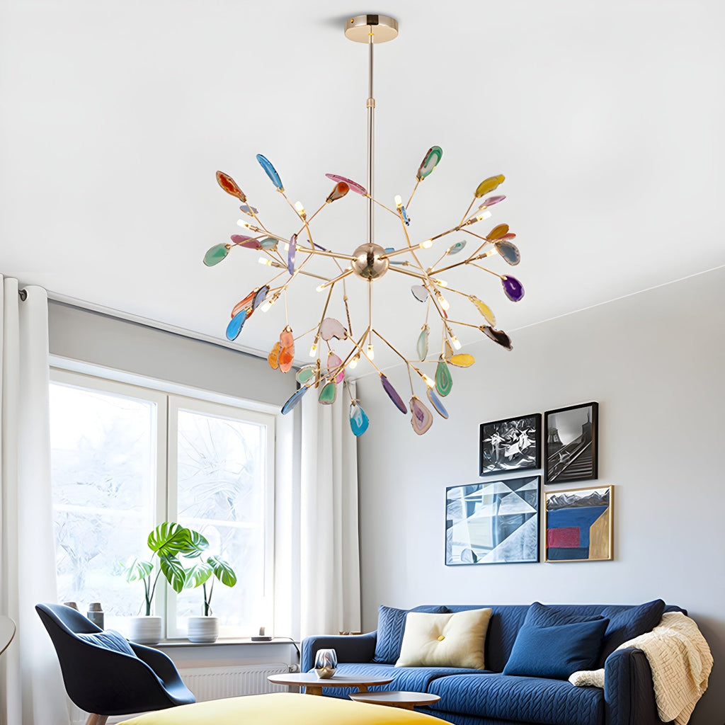 Lampadario in Agata Flake