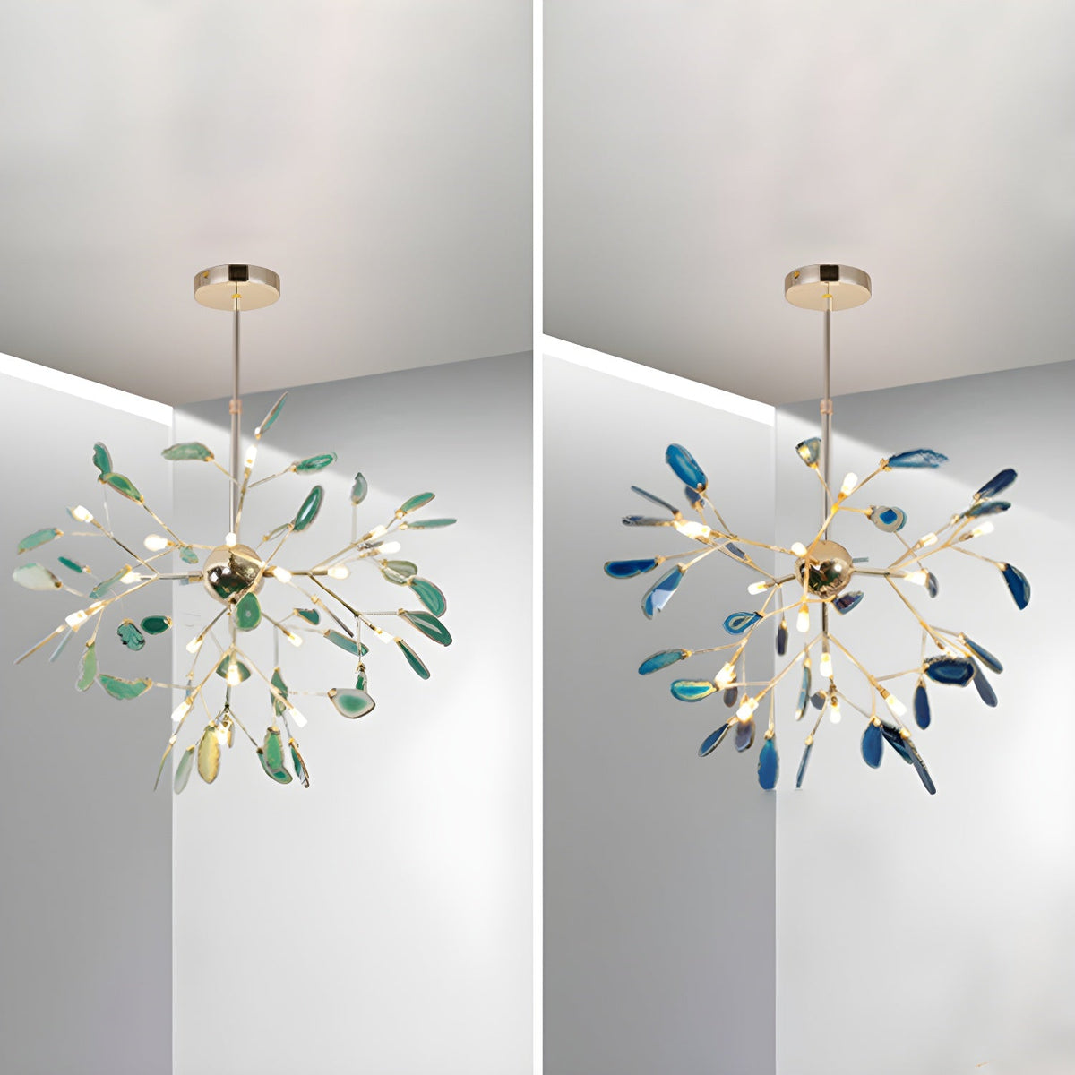 Lampadario in Agata Flake