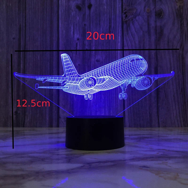 AirJet - Lampada Notturna 3D per Volare con Luce LED Calma