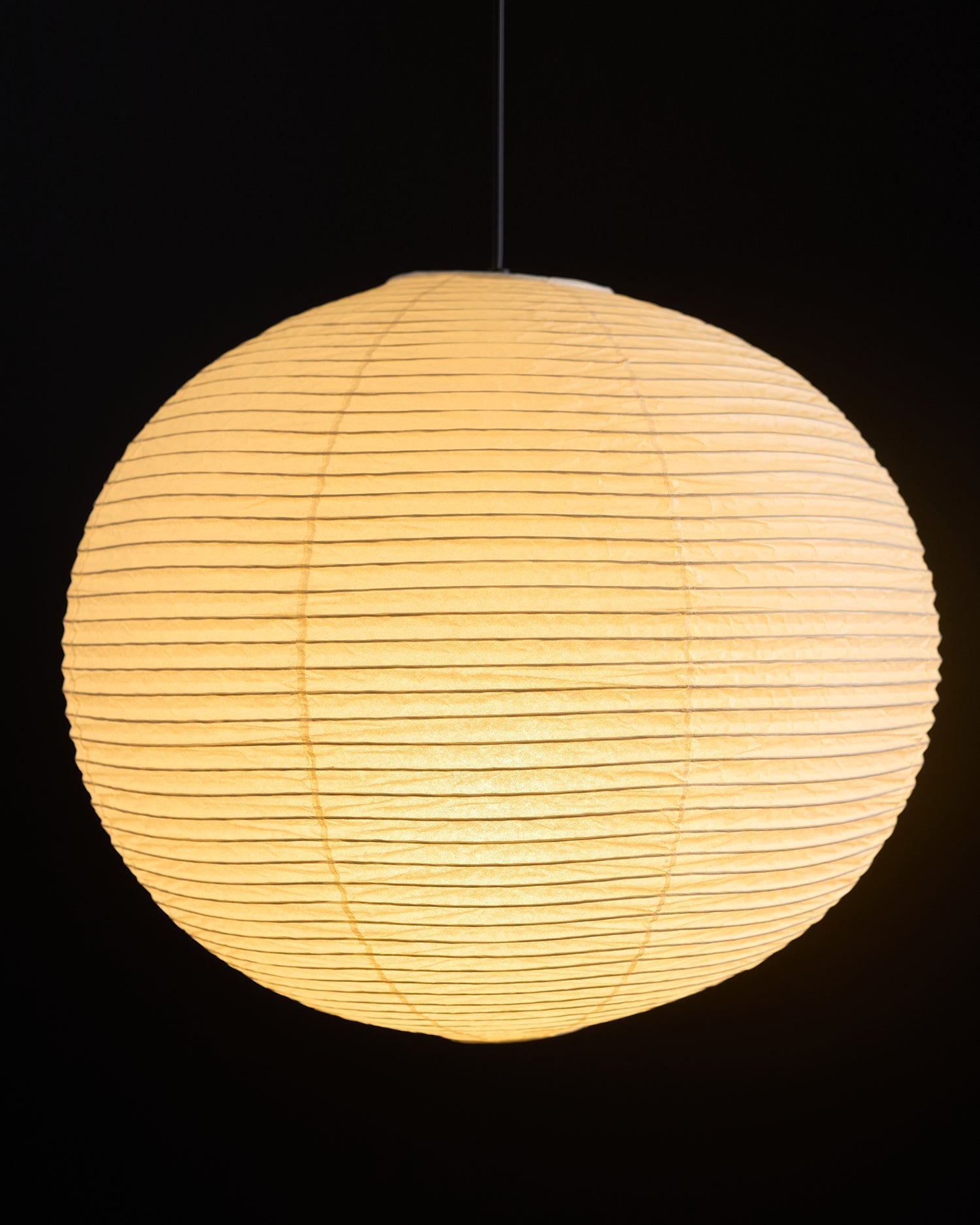 Lampada a sospensione in carta ispirata al Giappone con luce ambientale soffusa