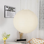 Lampada a sospensione in carta ispirata al Giappone con luce ambientale soffusa