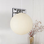 Lampada a sospensione in carta ispirata al Giappone con luce ambientale soffusa
