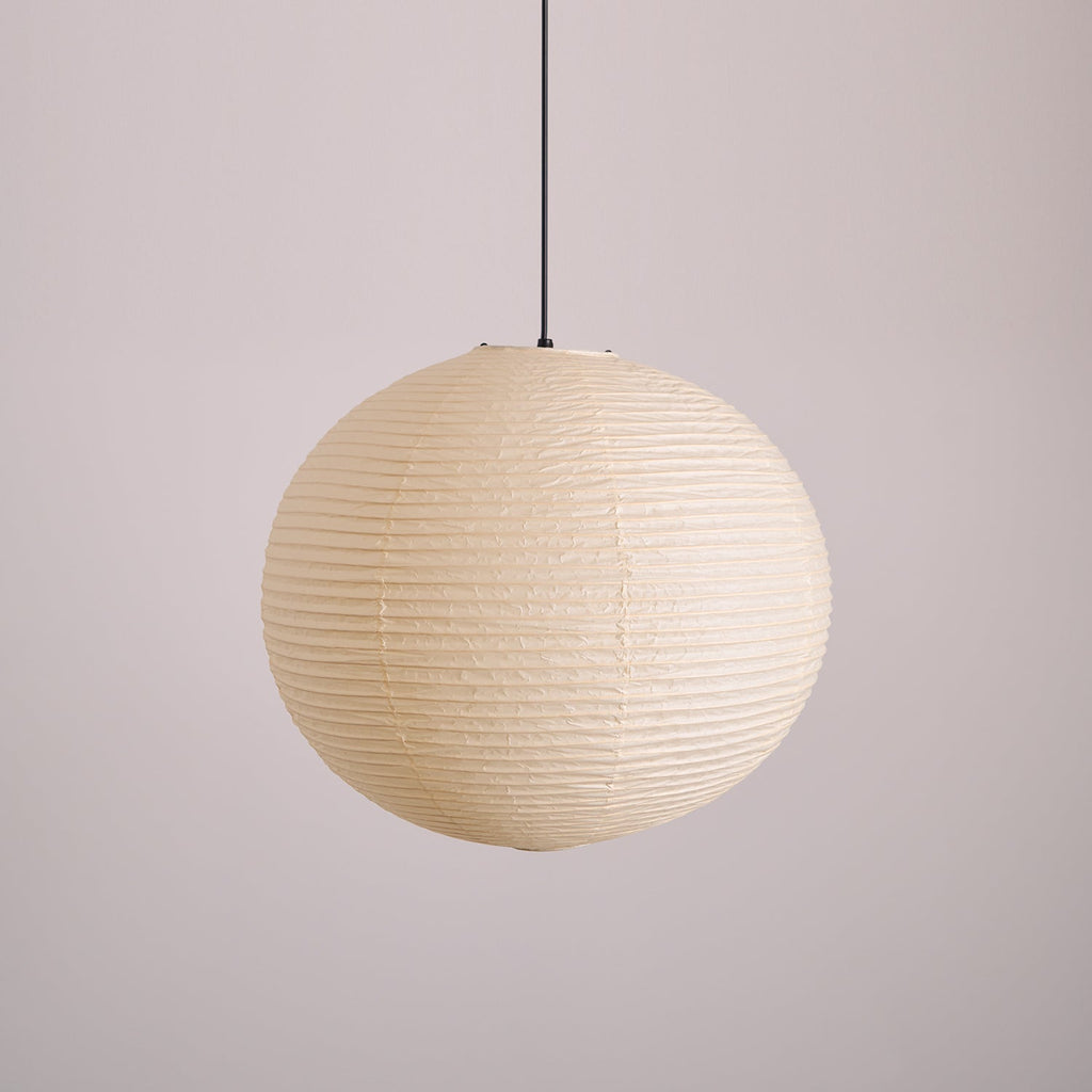 Lampada a sospensione in carta ispirata al Giappone con luce ambientale soffusa