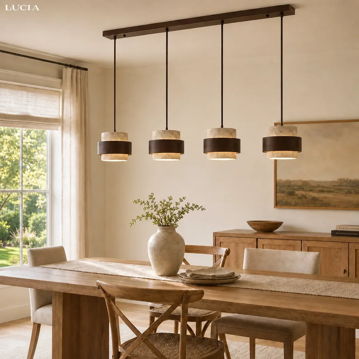 Aksel Vintage Lampada a Sospensione in Travertino Cilindrico