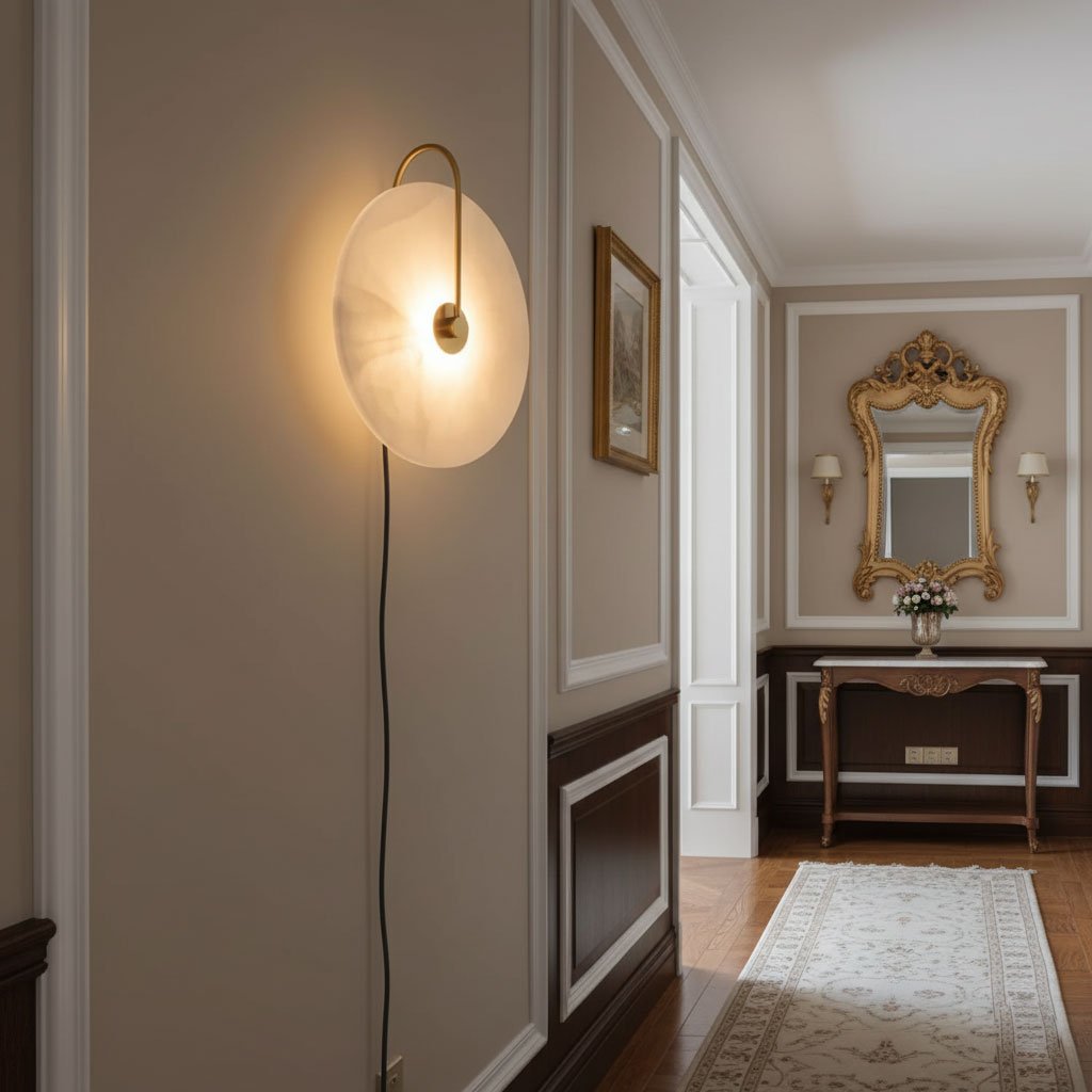 Lampada da parete LED Alabastro Plug-In