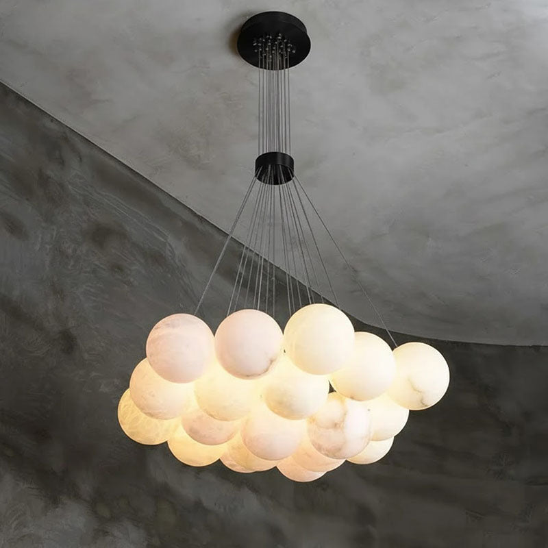 Lampadario Lunare in Alabastro