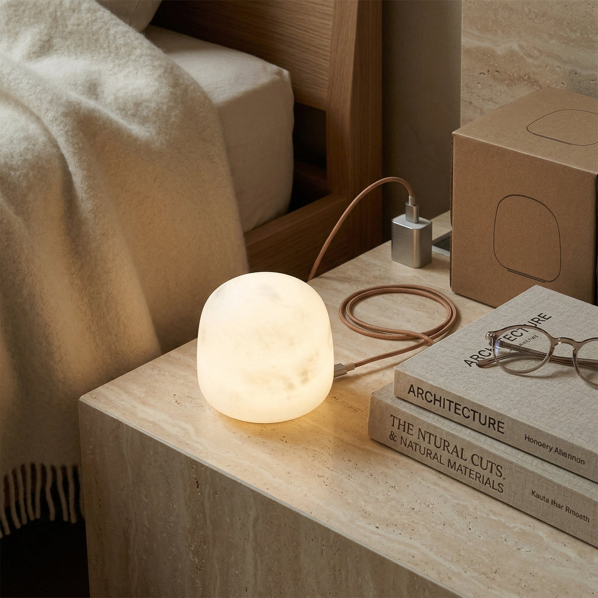 Lampada Portatile Petite in Alabastro (Batteria Integrata)