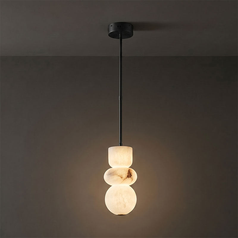 Lampada a sospensione in alabastro