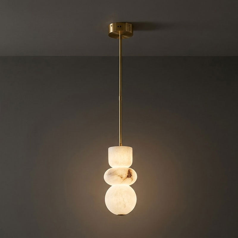 Lampada a sospensione in alabastro