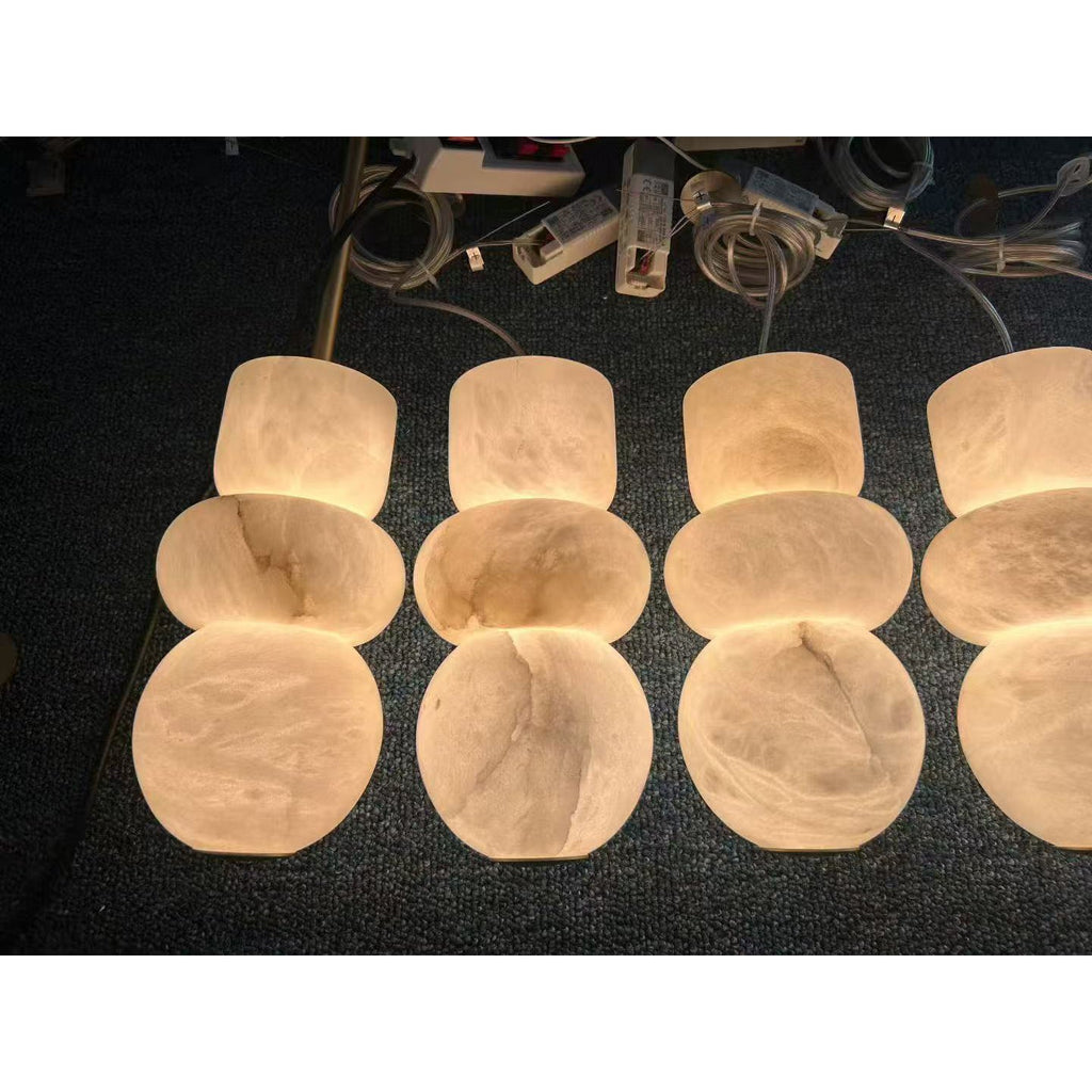 Lampada a sospensione in alabastro