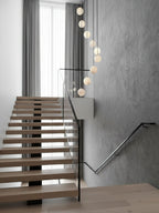 Lampadario a Cluster di Sfere in Alabastro