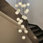Lampadario a Cluster di Palline di Alabastro