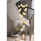 Lampadario a Cluster di Palline di Alabastro