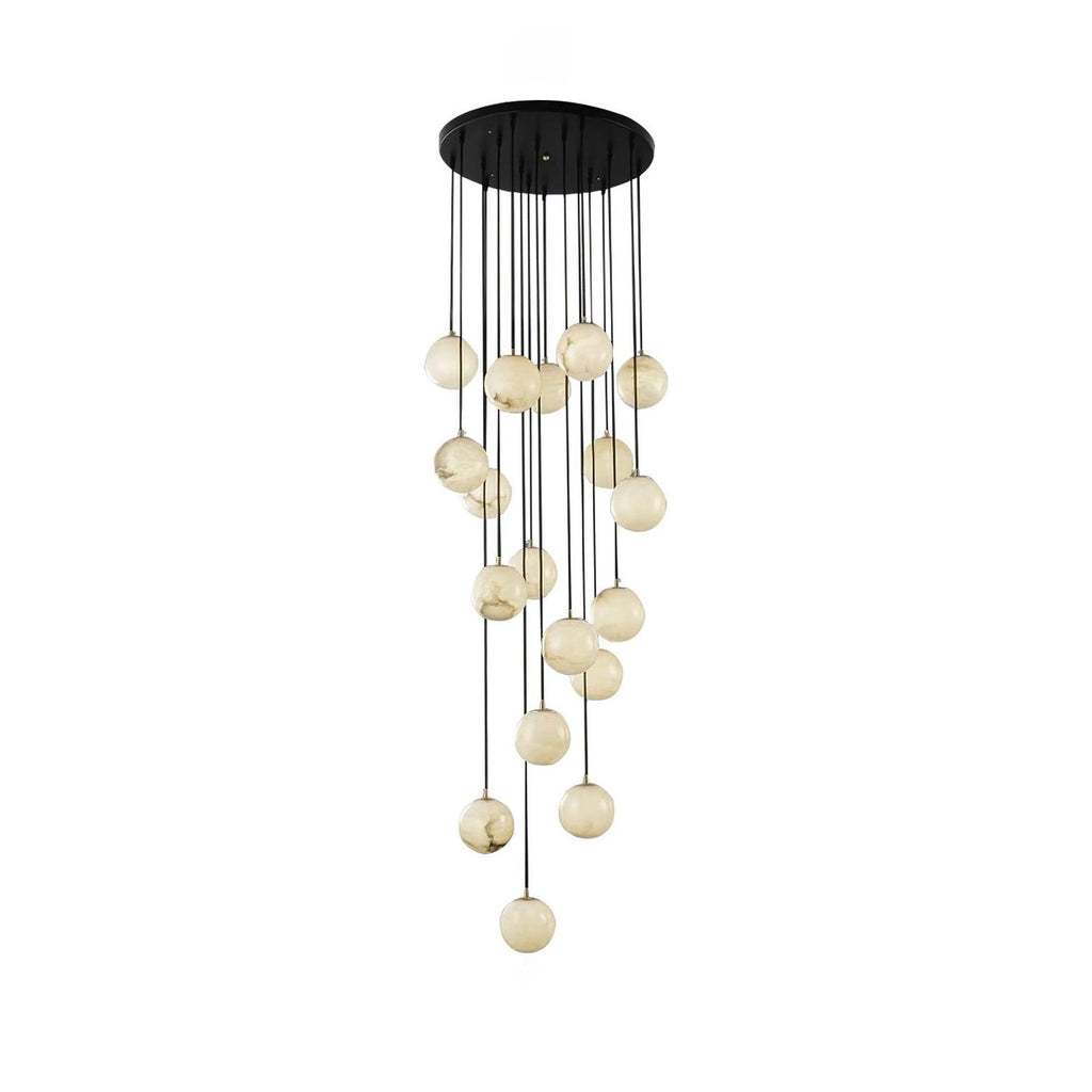 Lampadario a Cluster di Palline di Alabastro