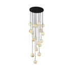 Lampadario a Cluster di Palline di Alabastro