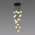 Lampadario a Cluster di Palline di Alabastro