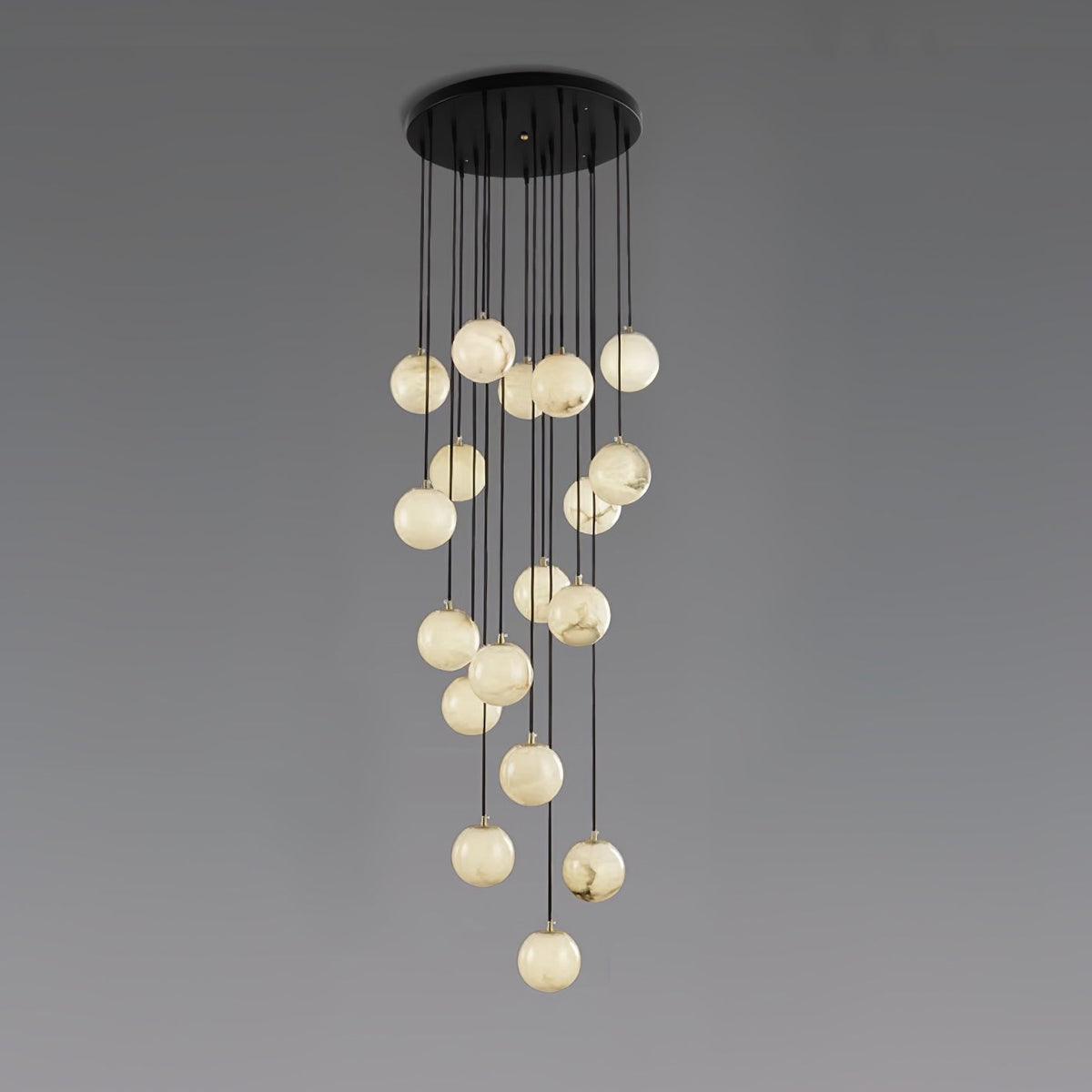 Lampadario a Cluster di Palline di Alabastro