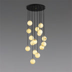 Lampadario a Cluster di Palline di Alabastro