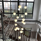 Lampadario a Cluster di Palline di Alabastro