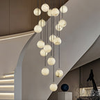 Lampadario a Cluster di Palline di Alabastro