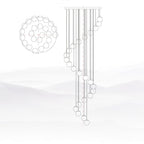 Lampadario a Cluster di Sfere in Alabastro