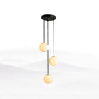 Lampadario a Cluster di Sfere in Alabastro