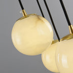 Lampadario a Cluster di Sfere in Alabastro