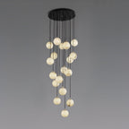 Lampadario a Cluster di Sfere in Alabastro