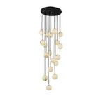 Lampadario a Cluster di Sfere in Alabastro