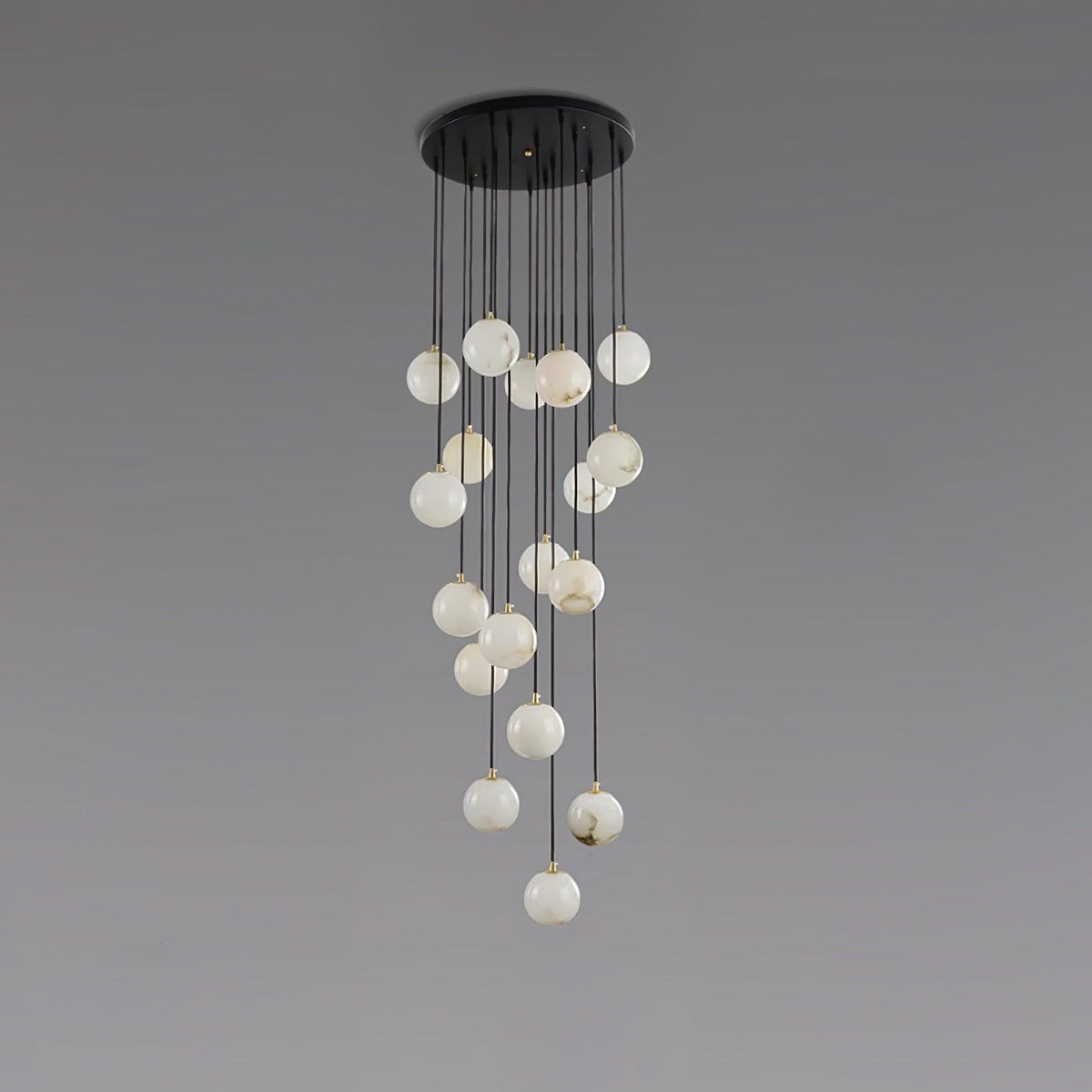 Lampadario a Cluster di Sfere in Alabastro