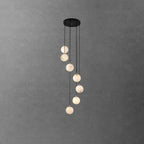 Lampadario a Cluster di Sfere in Alabastro