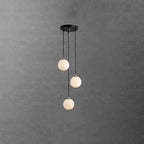 Lampadario a Cluster di Sfere in Alabastro
