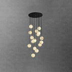 Lampadario a Cluster di Sfere in Alabastro