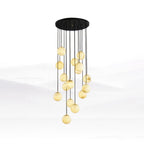 Lampadario a Cluster di Sfere in Alabastro