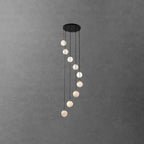 Lampadario a Cluster di Sfere in Alabastro