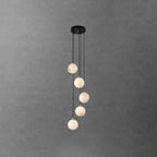 Lampadario a Cluster di Sfere in Alabastro