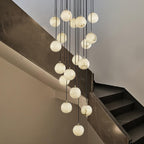 Lampadario a Cluster di Sfere in Alabastro